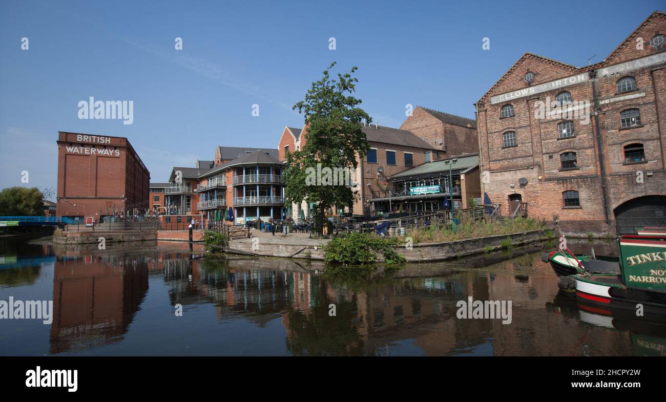 Views of the Nottingham and Beeston Canal in Nottingham in the UK Stock Photo