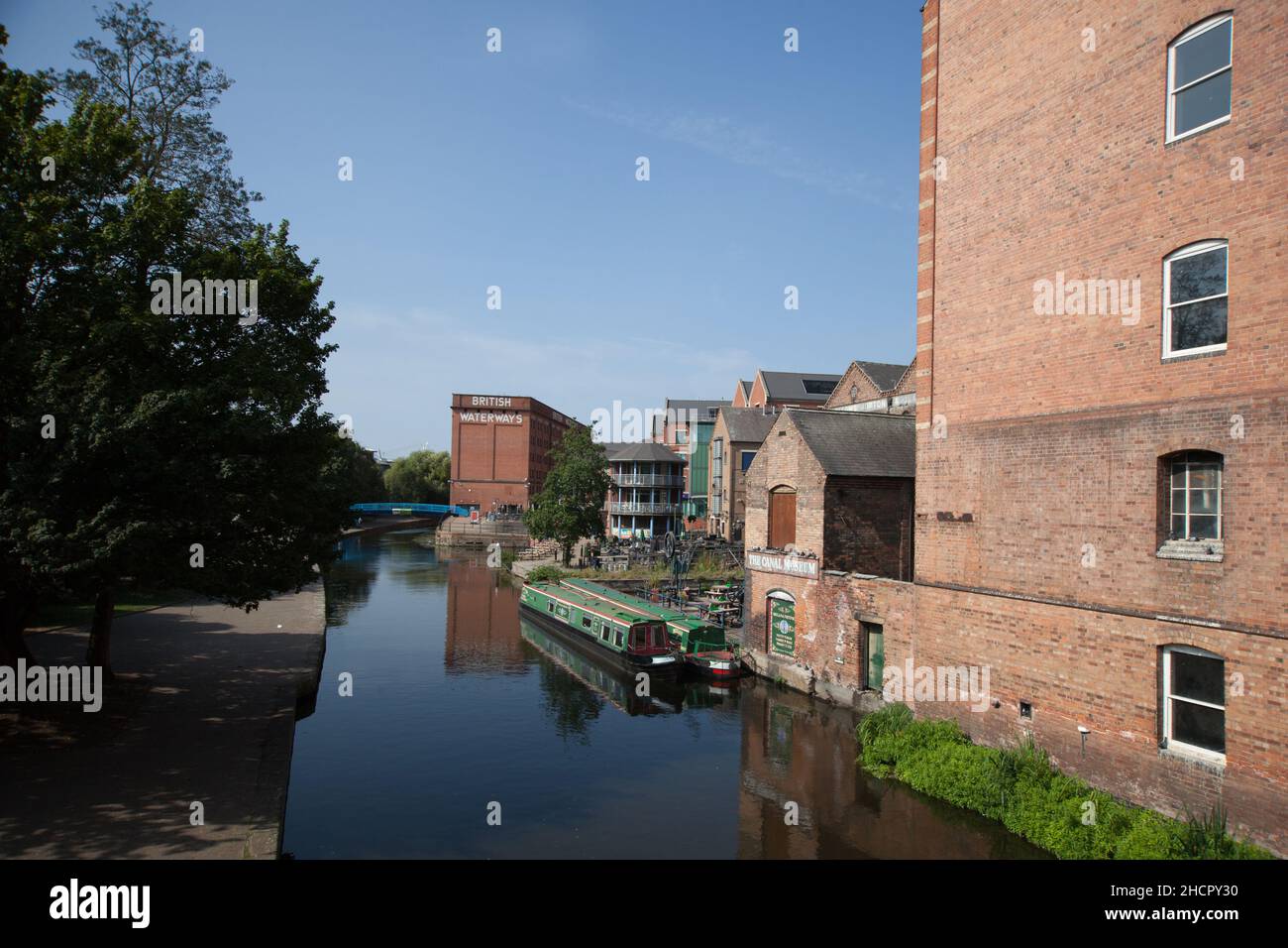 Views along the Nottingham and Beeston Canal in the UK Stock Photo