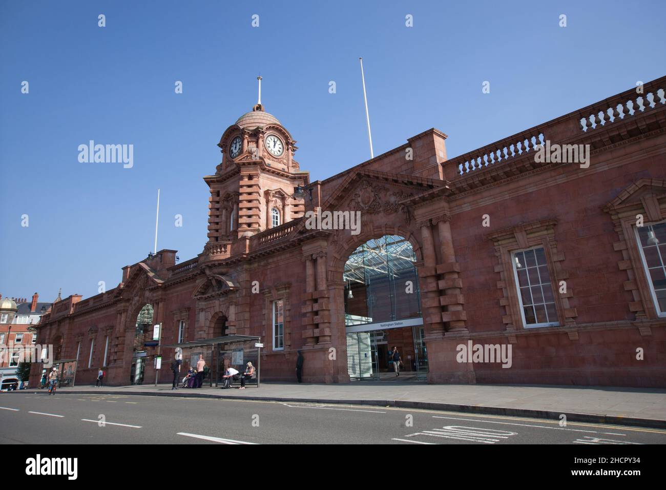 The entrance to Nottingham Train Station in the UK Stock Photo