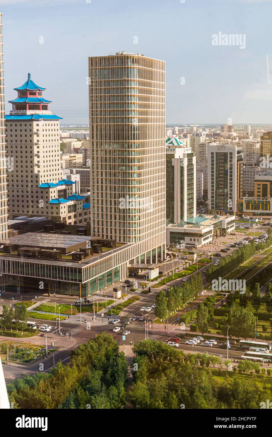 Buildings in the modern part of Astana now Nur Sultan , Kazakhstan Stock Photo