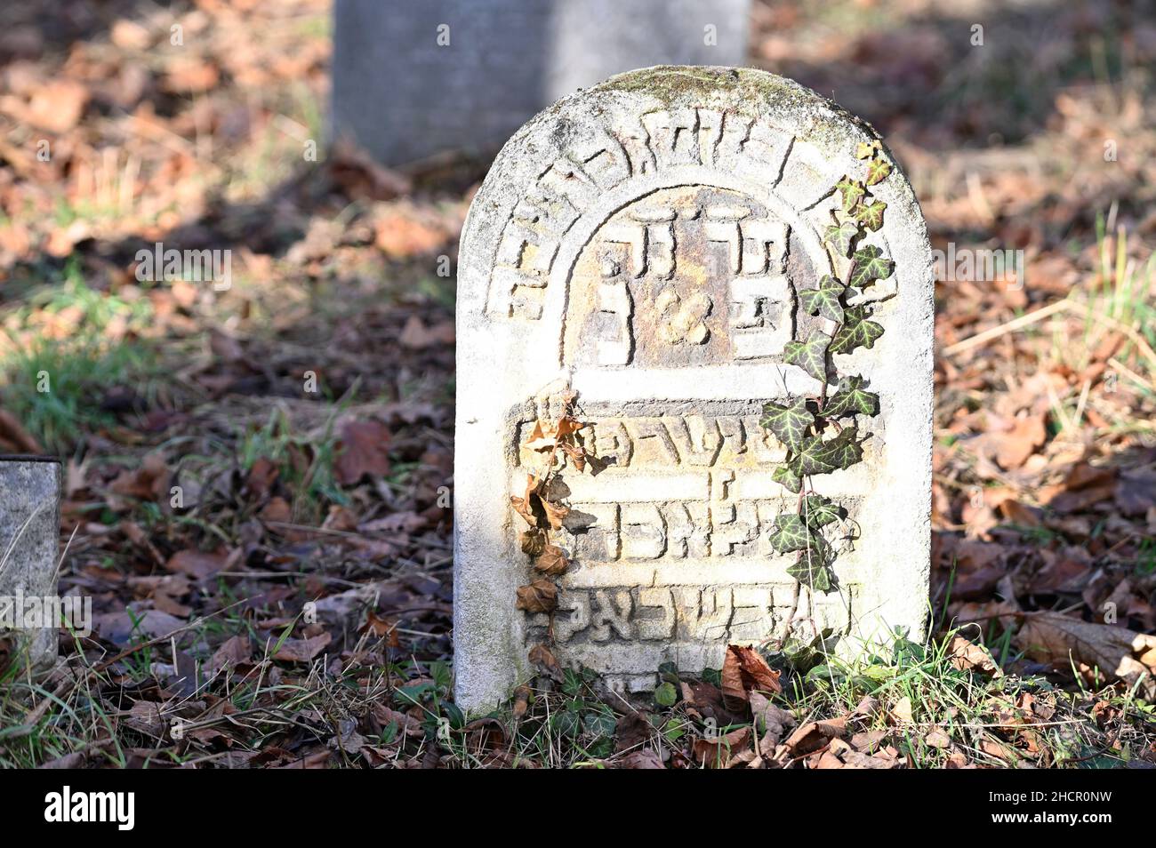 Vienna, Austria.The Vienna Central Cemetery. The Jewish department at the central cemetery in Vienna Stock Photo