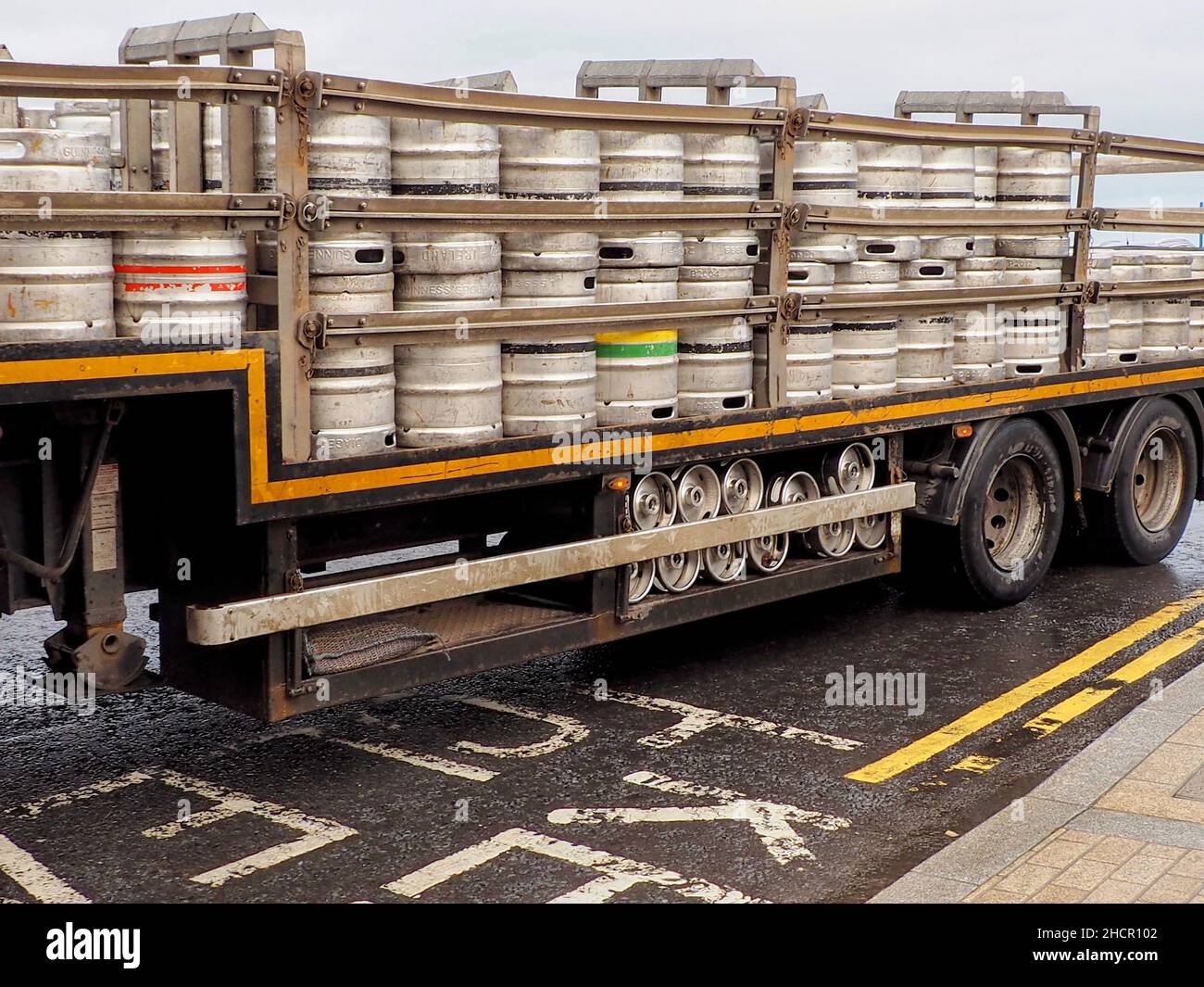 Beer barrels and delivery Stock Photo Alamy