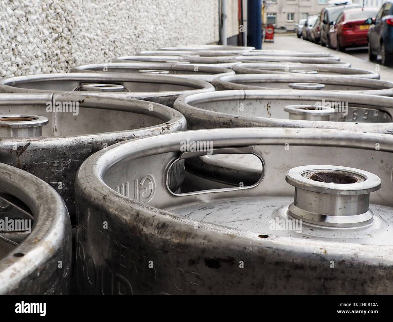 Beer barrels and delivery Stock Photo Alamy