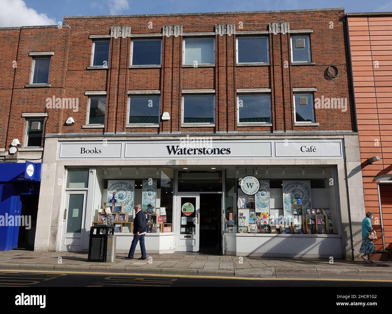 Waterstones book shop and cafe in Chelmsford, Essex, UK Stock Photo