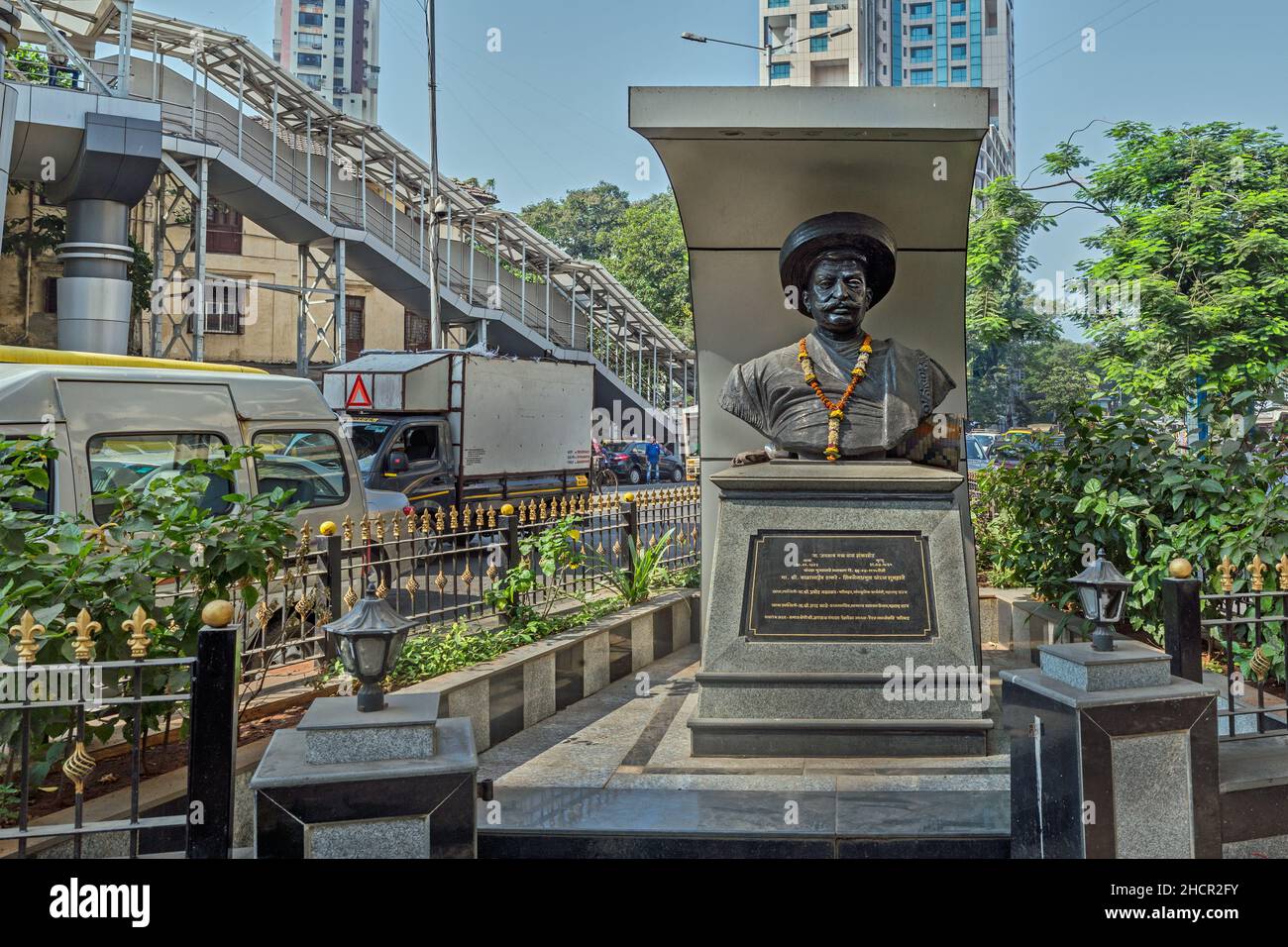 29 Nov2017statue of Jaganath Shunkerseth at Nana Chowk Grant Road