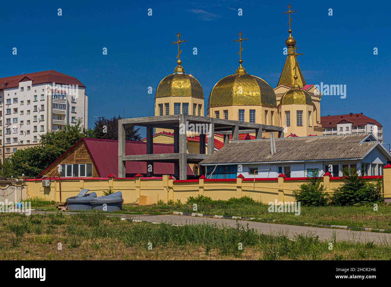 Khram Mikhaila Arkhangela church in Grozny, Russia. Stock Photo