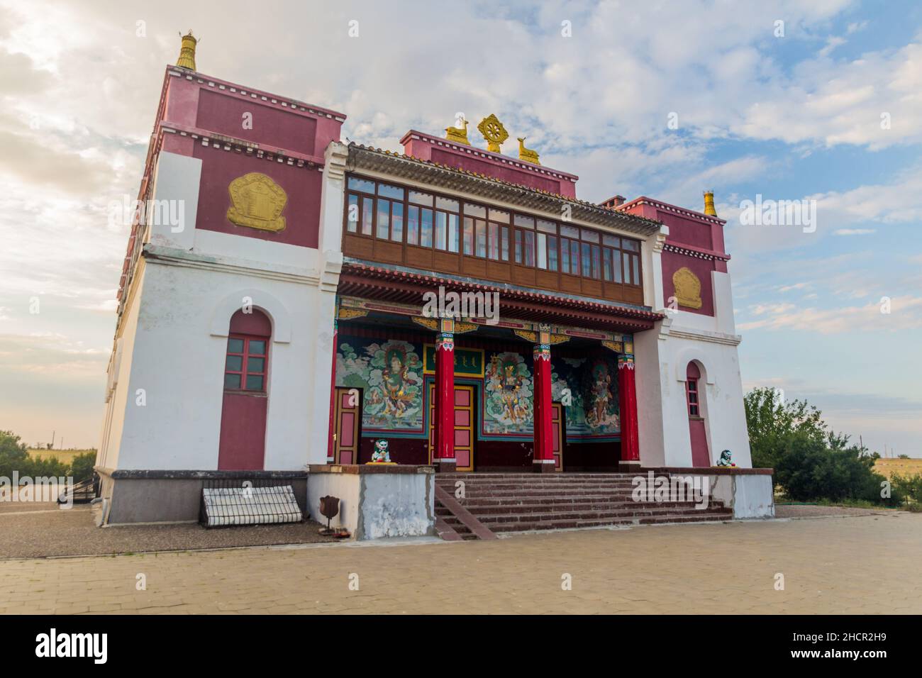 Syakusn Syume, Geden Sheddup Choikorling Monastery, Tibetan Buddhist monastery in Elista, Republic of Kalmykia, Russia Stock Photo