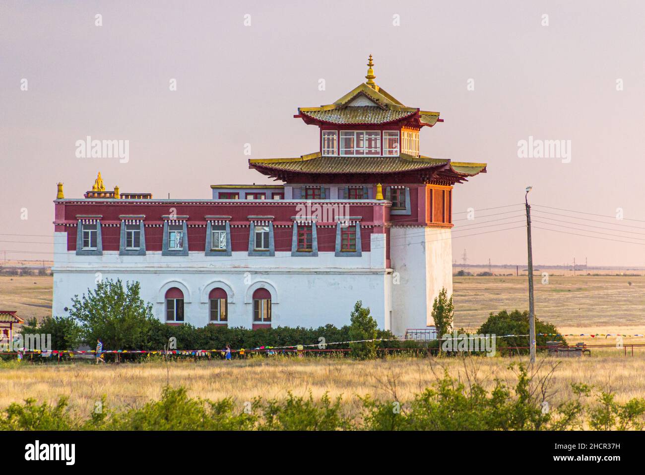 Syakusn Syume, Geden Sheddup Choikorling Monastery, Tibetan Buddhist monastery in Elista, Republic of Kalmykia, Russia Stock Photo