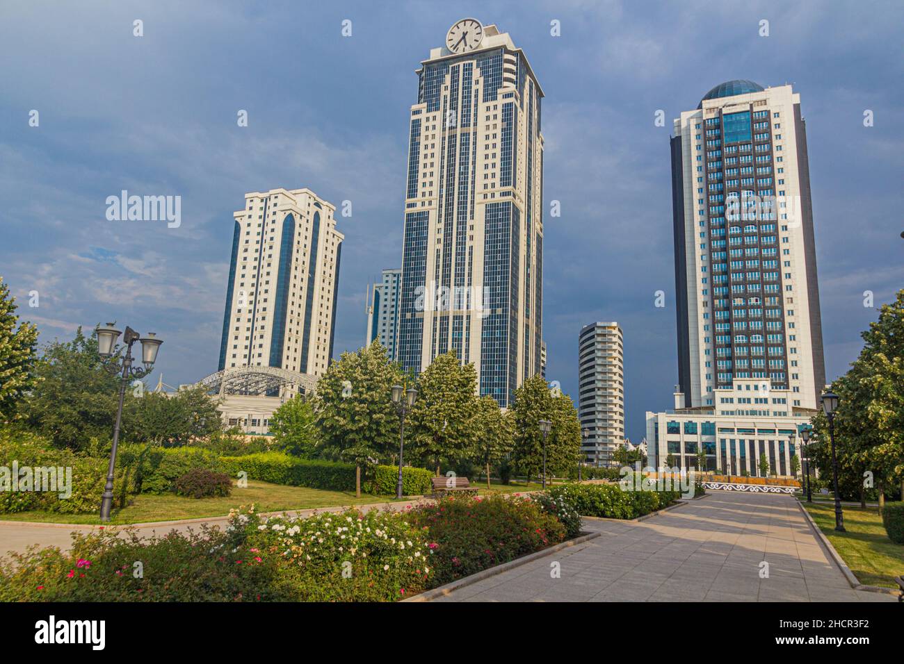 Skyscrapes of Grozny City, Chechnya Russia Stock Photo