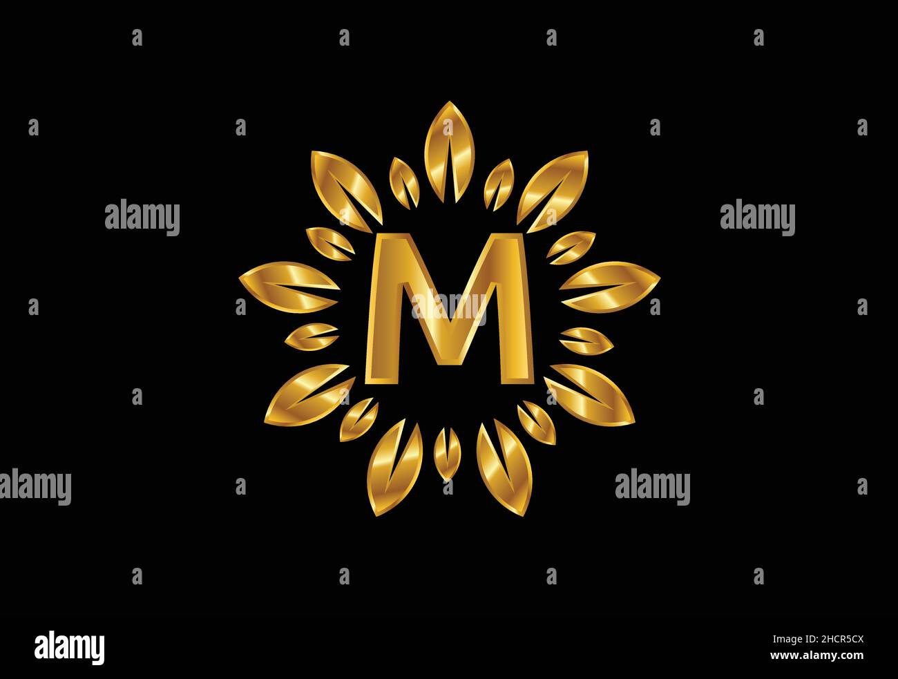 Letter Mm Laurel Vector & Photo (Free Trial)