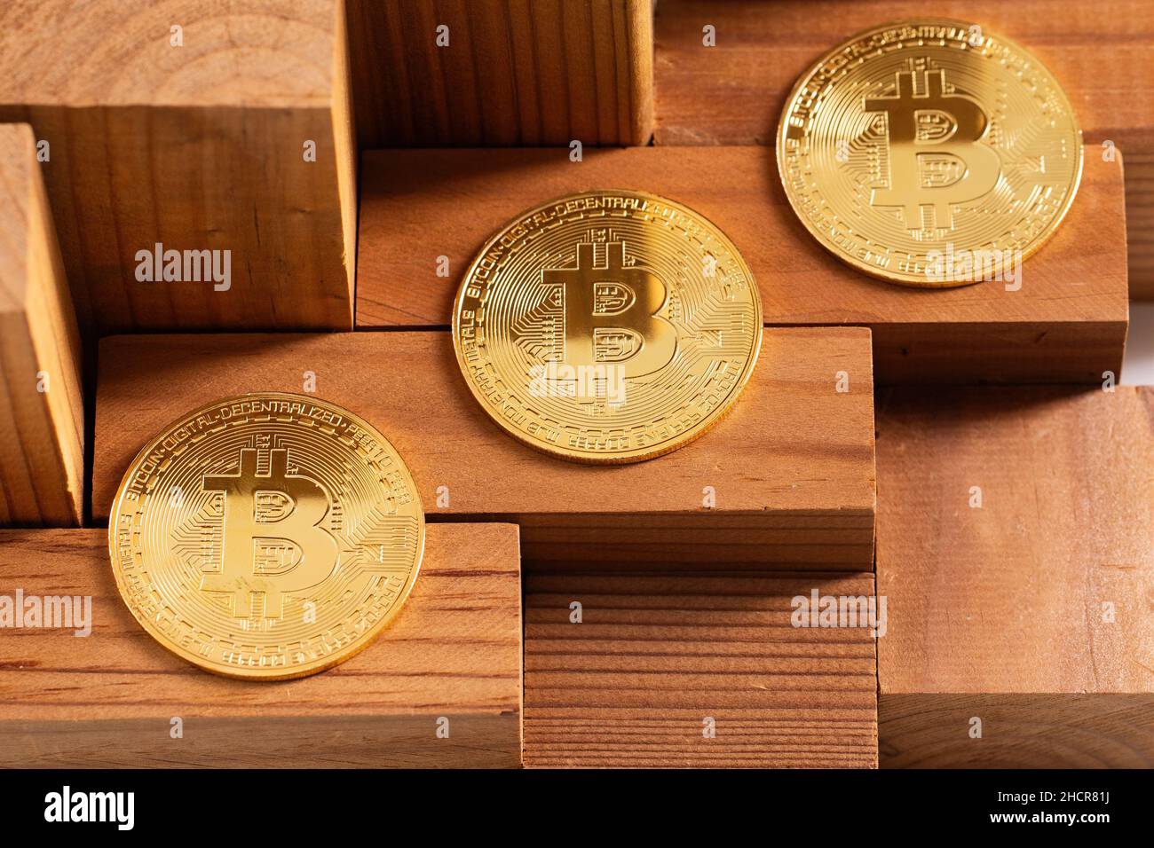 Bitcoin, digital currency investments, crypto currency Stock Photo