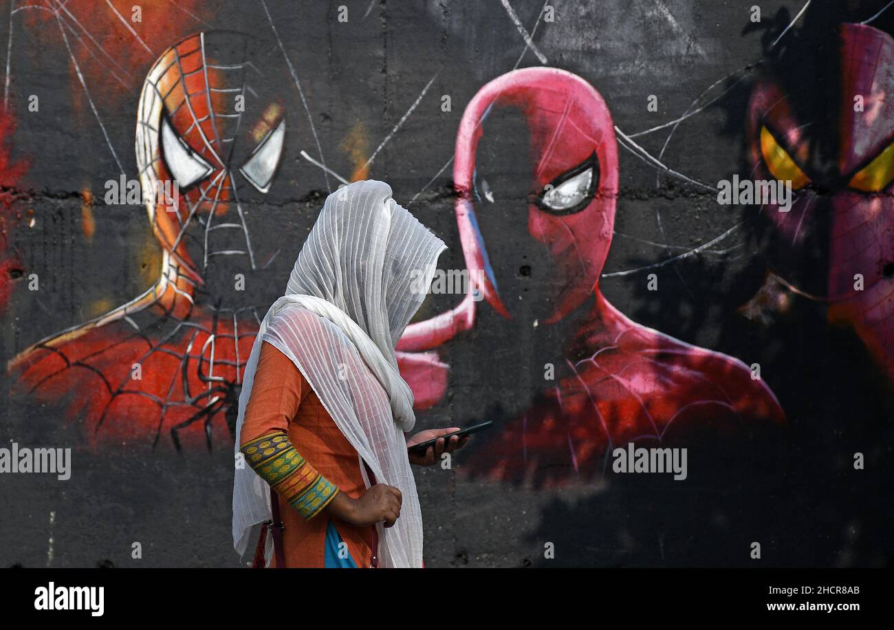 Spider Man No Way Home Strasbourg Spider man painting hi-res stock photography and images - Alamy