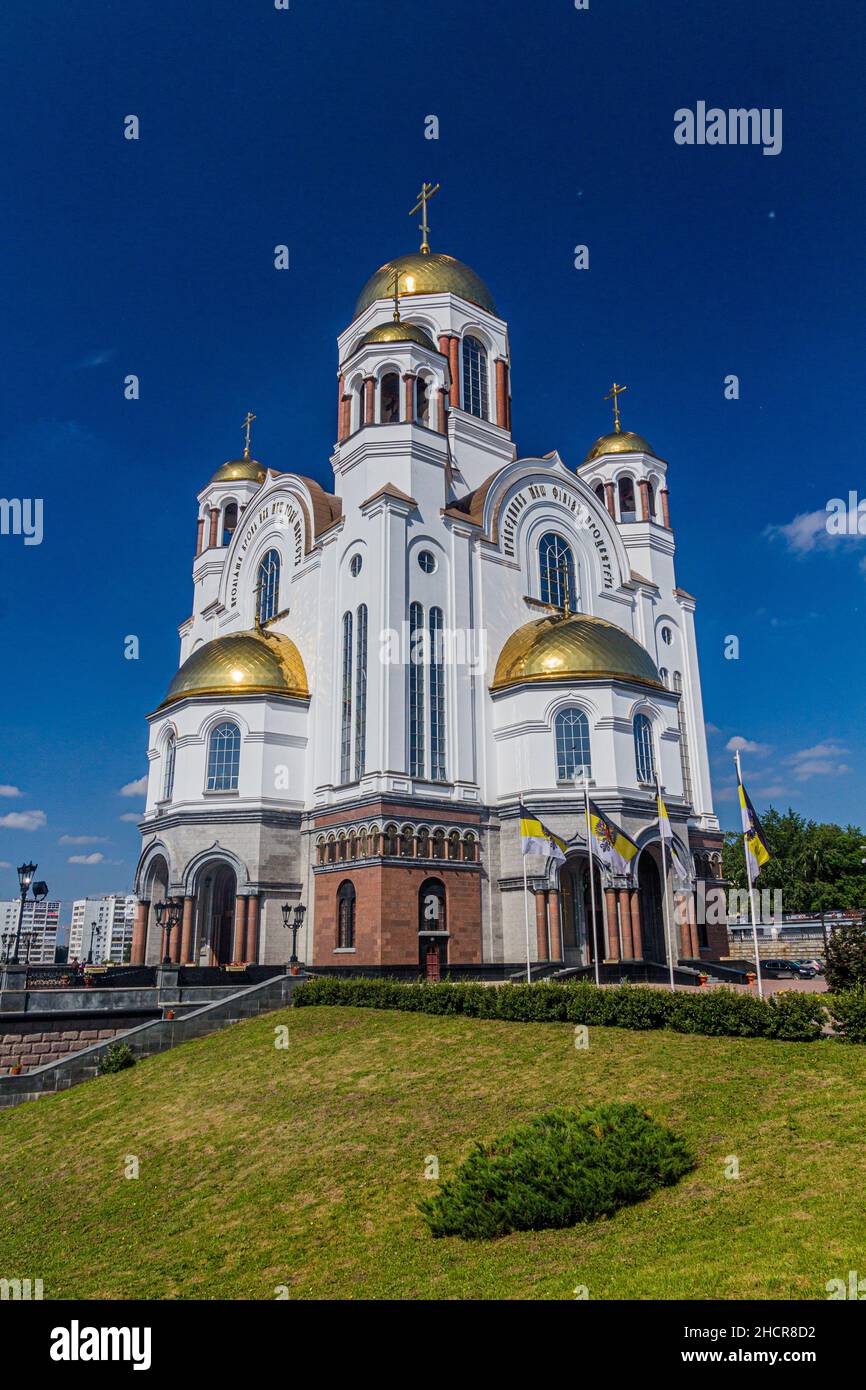 Church on Blood in Honour of All Saints Resplendent in the Russian Land in Yekaterinburg, Russia Stock Photo