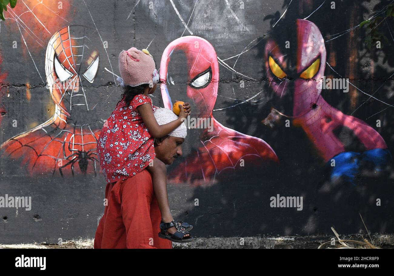 Spider Man No Way Home Strasbourg Spider man painting hi-res stock photography and images - Alamy