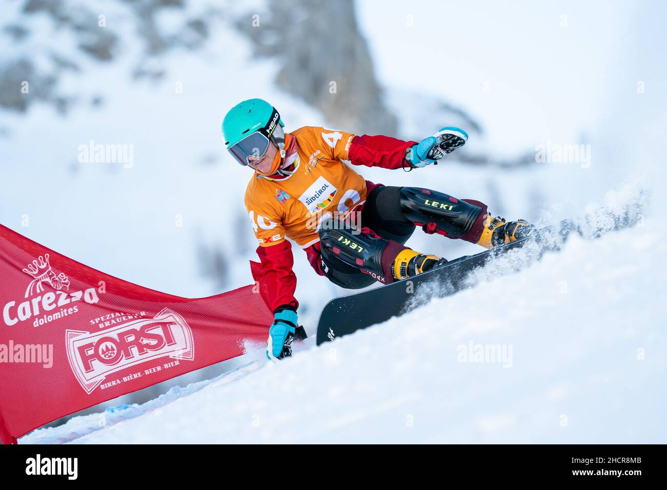 DANCHA Annamari (UKR) competing in the Fis Snowboard World Cup 2022 Women's  Parallel Giant Slalom on the Pra Di Tori (Carezza) Course Stock Photo -  Alamy