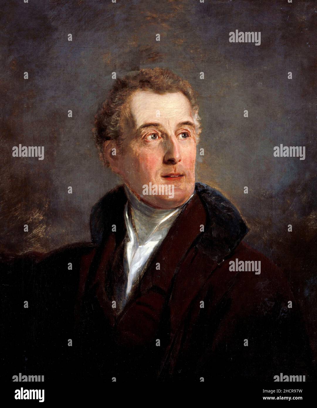 Portrait Study of Arthur Wellesley, Duke of Wellington by Jan Willem Pieneman (1779-1853), oil on canvas, 1821. Stock Photo