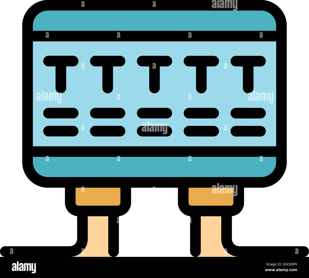 Circuit breaker panel icon. Outline circuit breaker panel vector icon