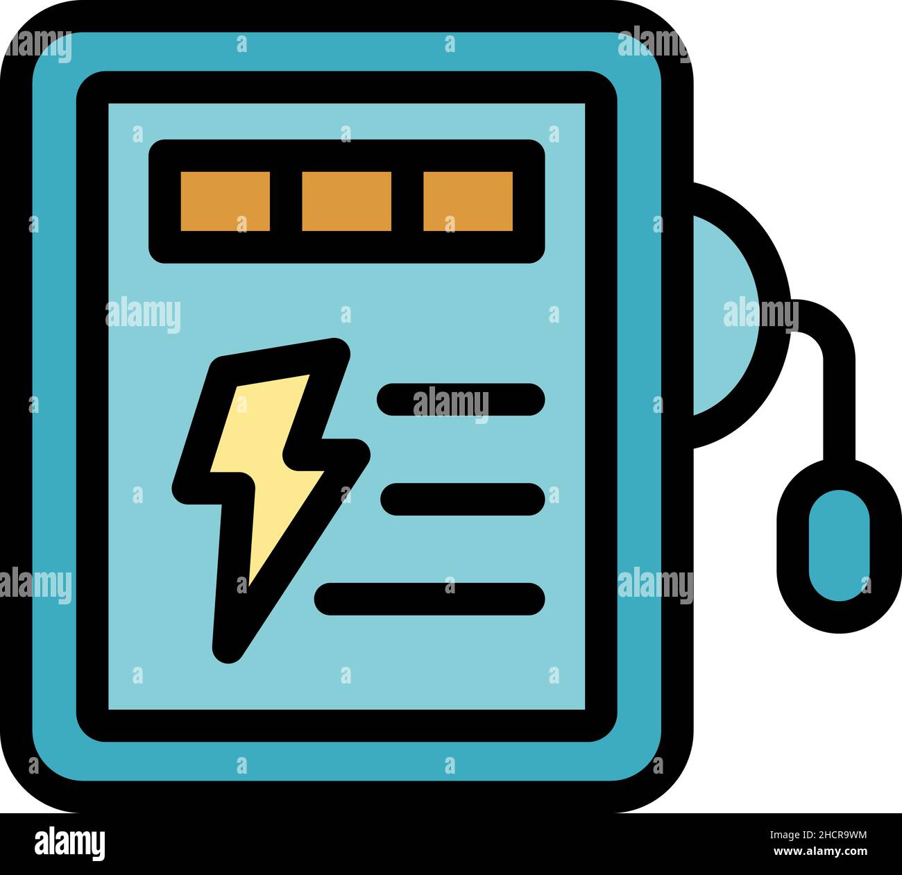 Electric terminal box icon. Outline electric terminal box vector icon
