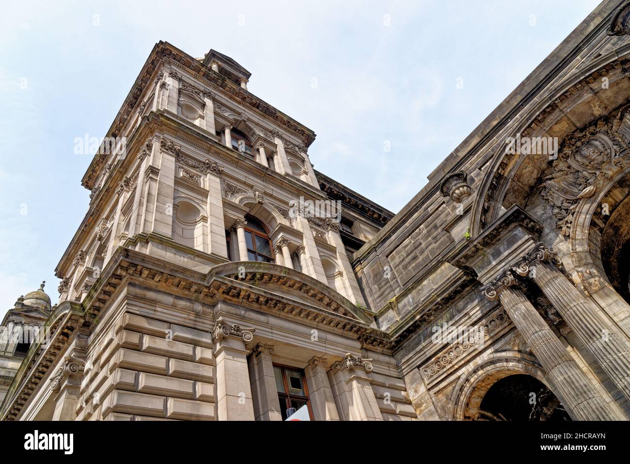 Impressive buildings in the city center, Glasgow, Scotland, United
