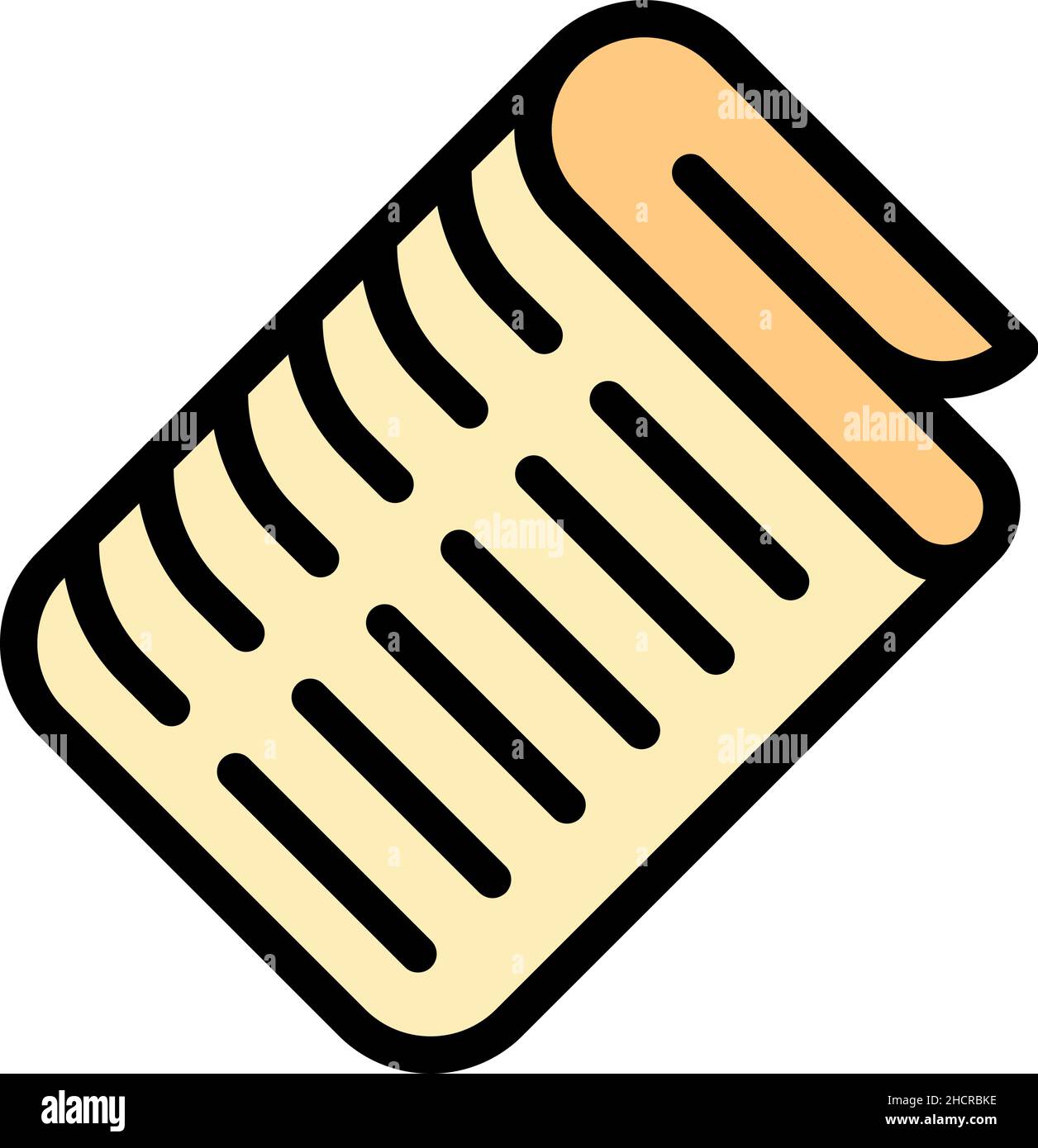 Newspaper stack icon. Outline newspaper stack vector icon color flat ...