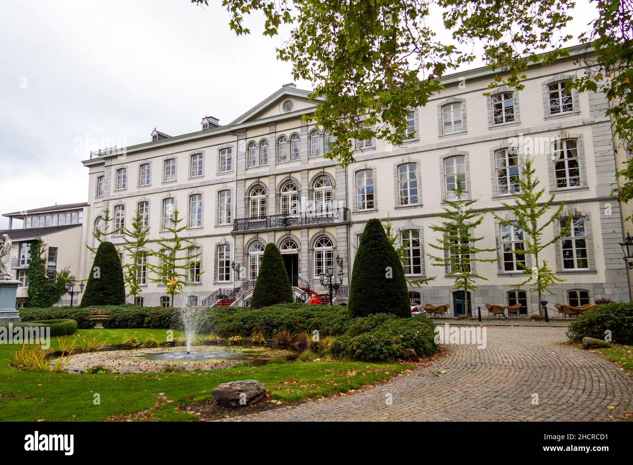 Beautiful shot of an exterior of the Bloemendaal castle with hotel rooms Stock Photo