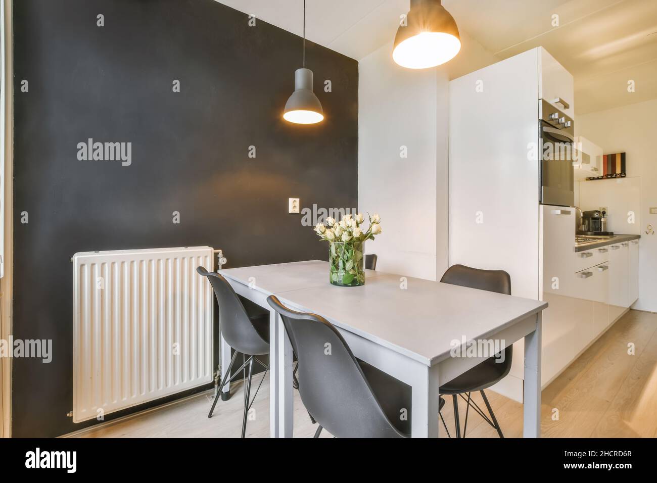 Interior design of bright and beautiful dining room Stock Photo - Alamy