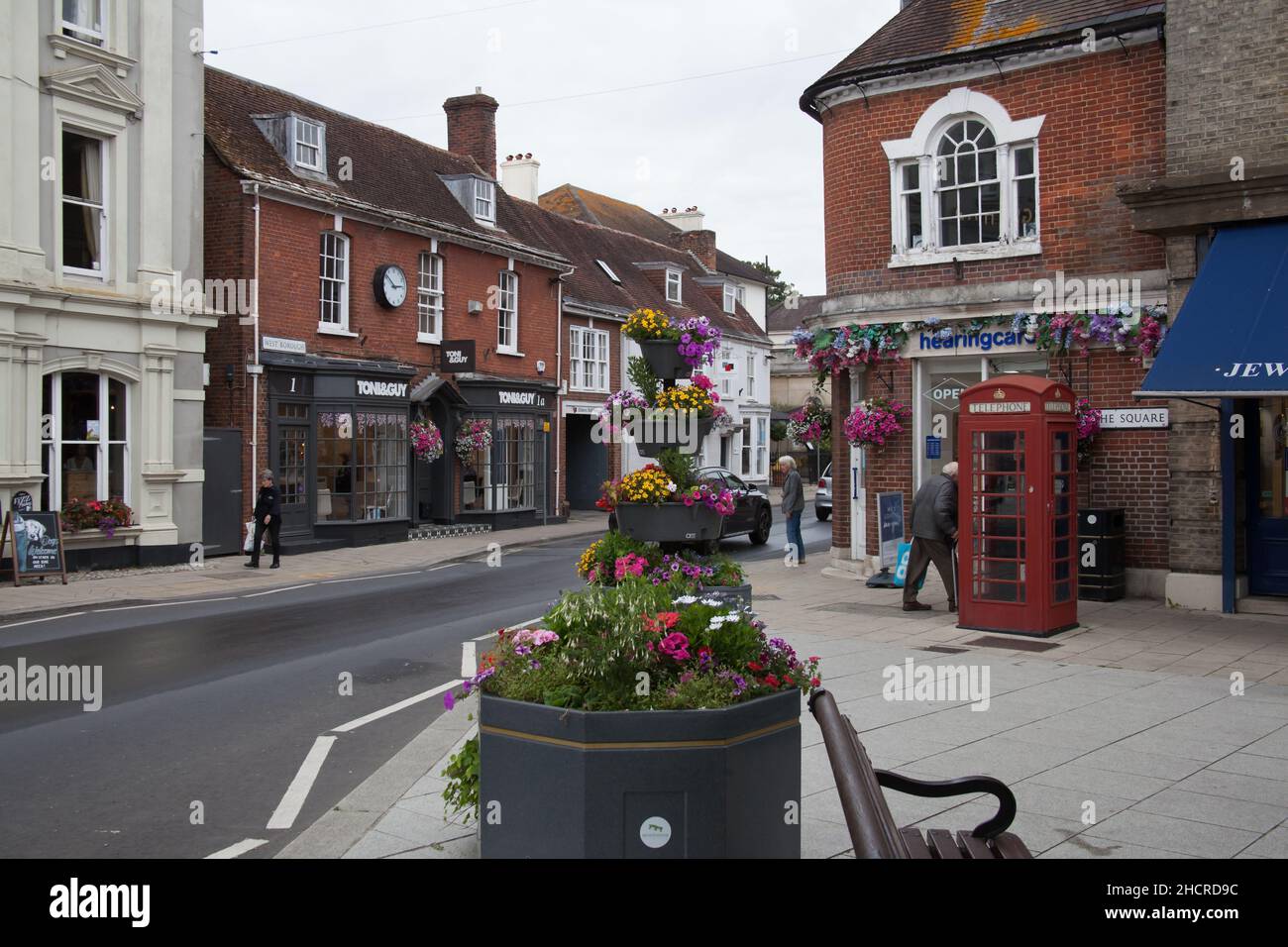 Street views in Wimborne, Dorset in the UK Stock Photo Alamy