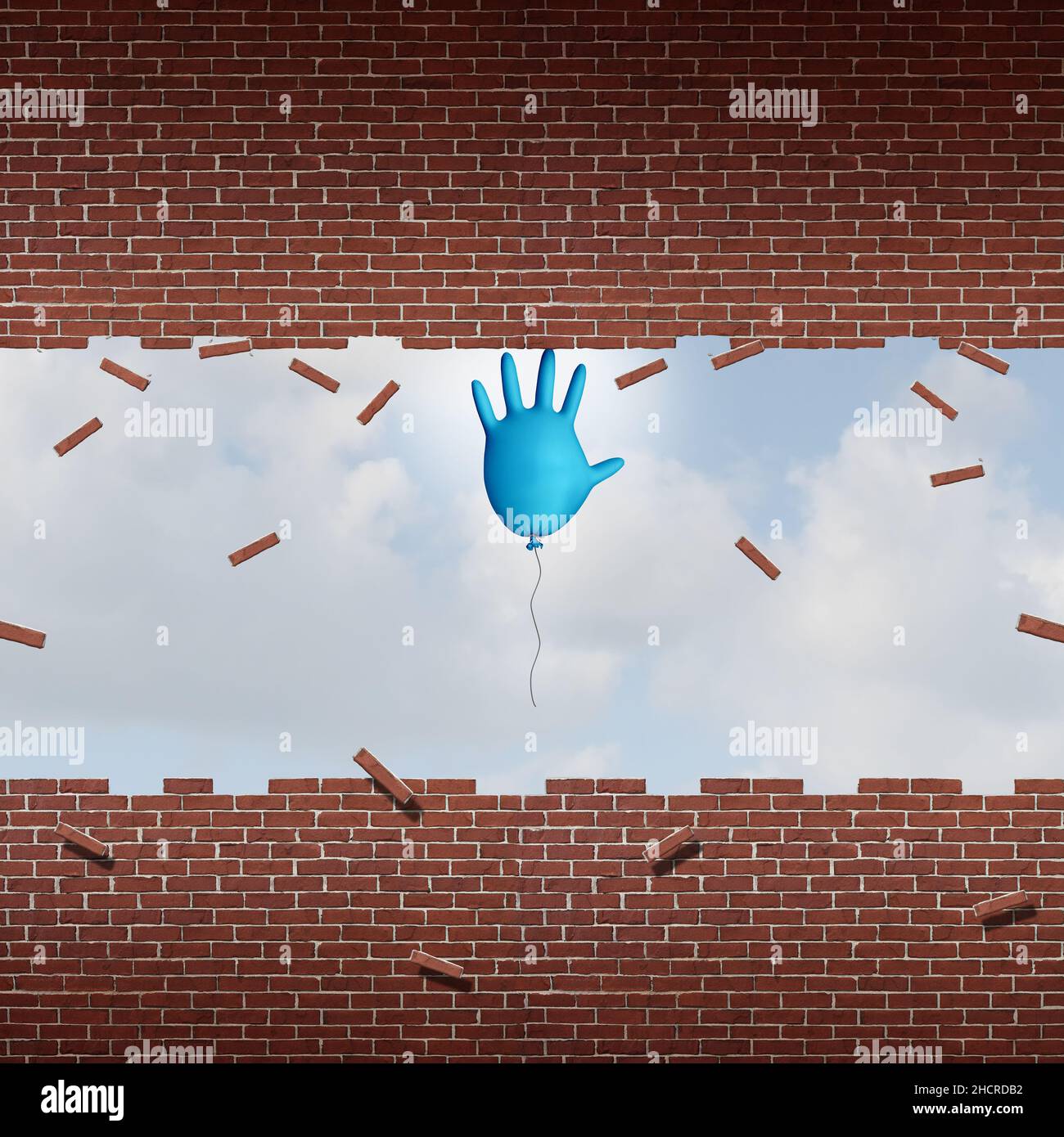 Power of medicine concept and powerful medical health care worker