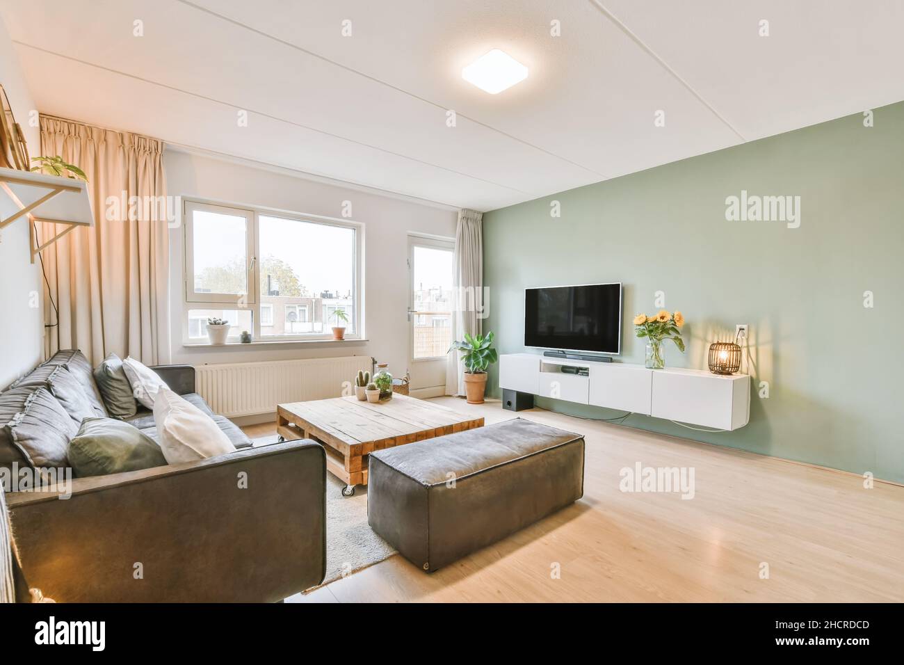 Image showcasing Modern and luxury living room interior design Stock Photo - Alamy