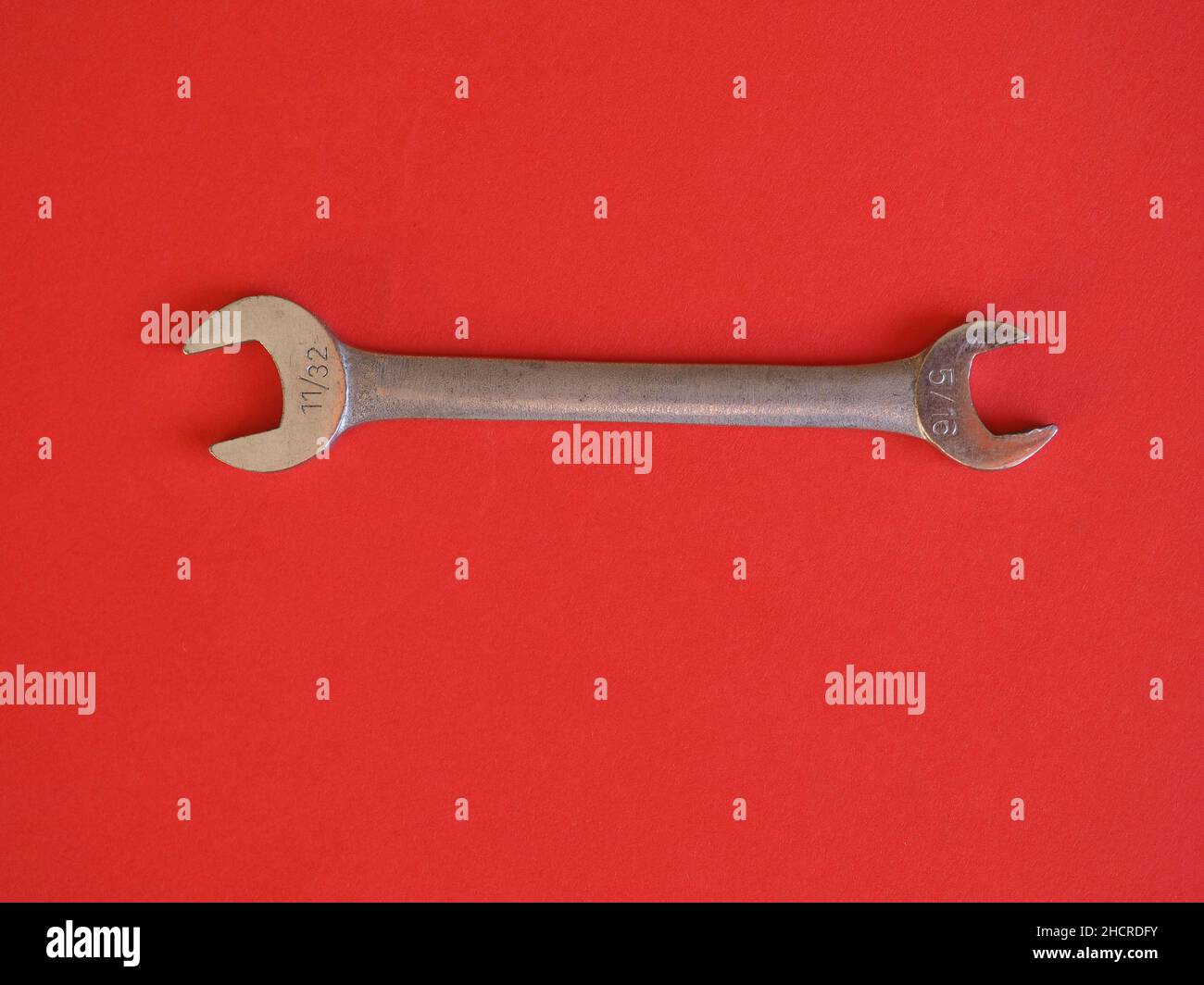 wrench aka spanner tool used to turn rotary fasteners such as nuts and