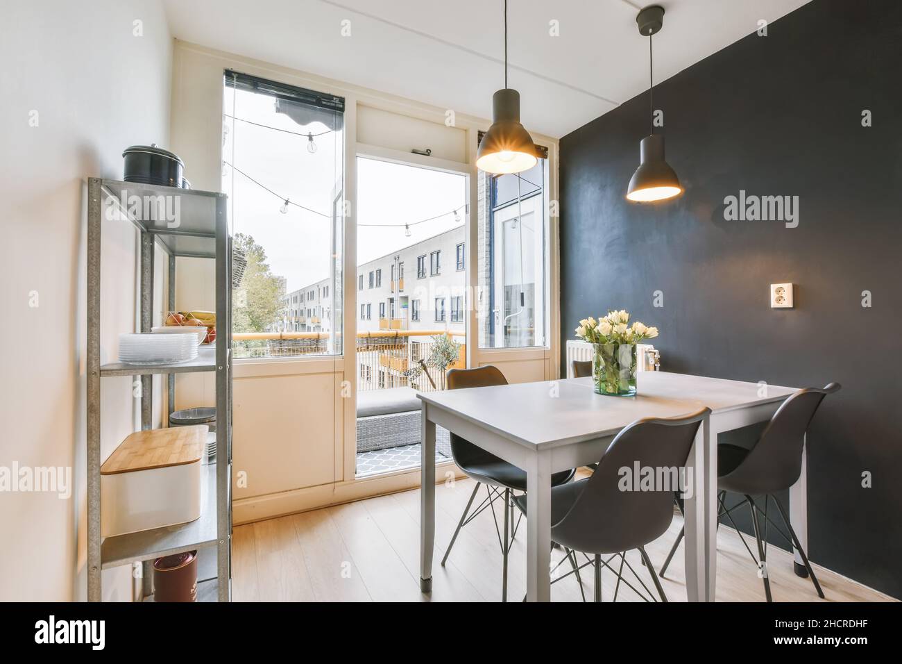 Interior design of bright and beautiful dining room Stock Photo - Alamy