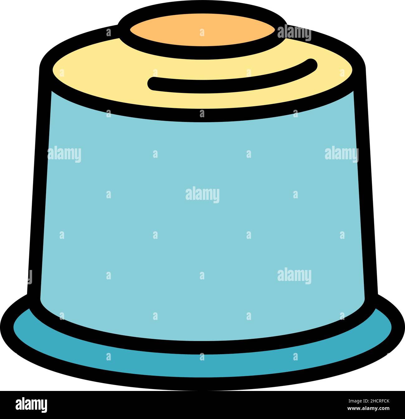 Coffee flavor pod icon. Outline coffee flavor pod vector icon color