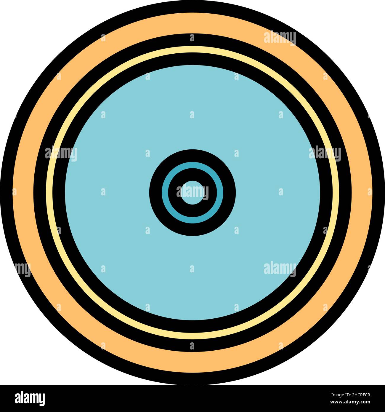 Beverage coffee pod icon. Outline beverage coffee pod vector icon color