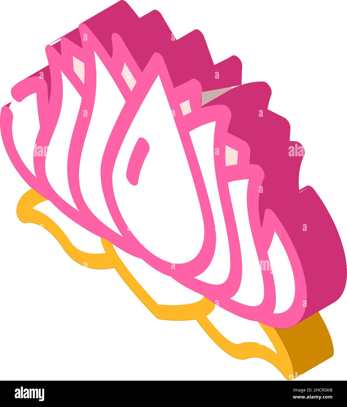 lotus flower isometric icon vector illustration Stock Vector Image ...