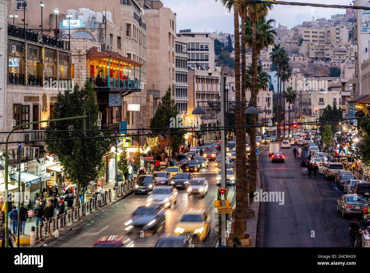 An Elevated View Of Downtown Amman, Amman, Jordan. Stock Photo