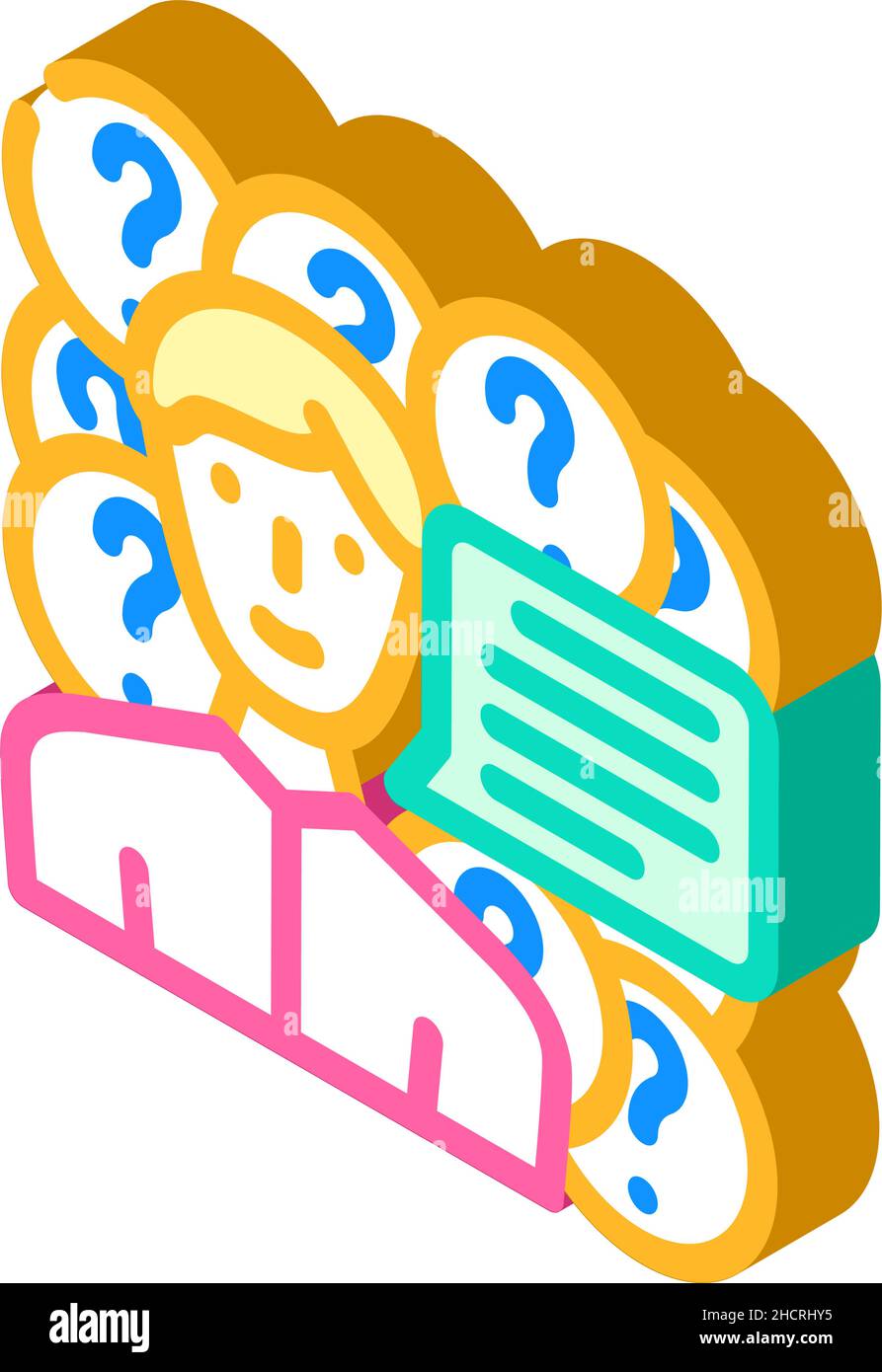 questions for seller isometric icon vector illustration Stock Vector ...
