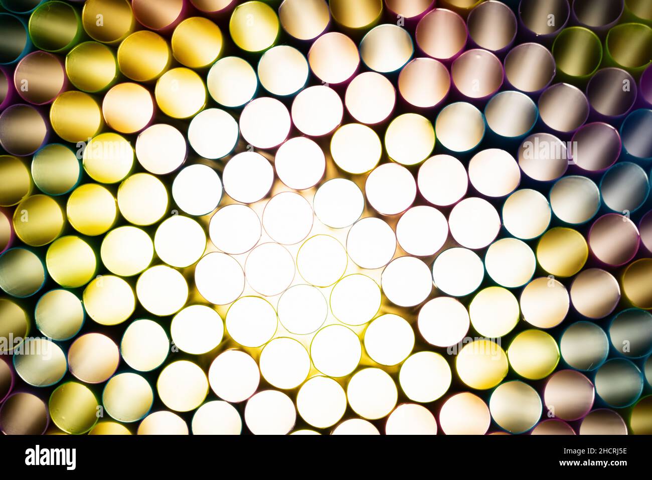 colorful light Drinking straws Stock Photo