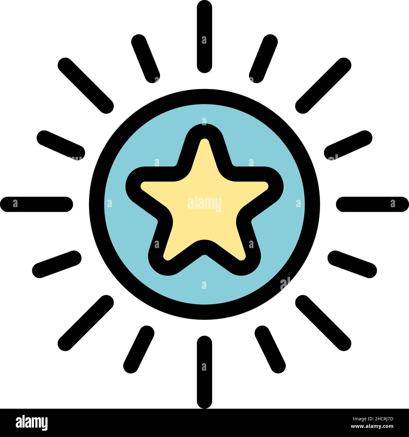 Self-esteem icon. Outline self-esteem vector icon color flat isolated Stock Vector
