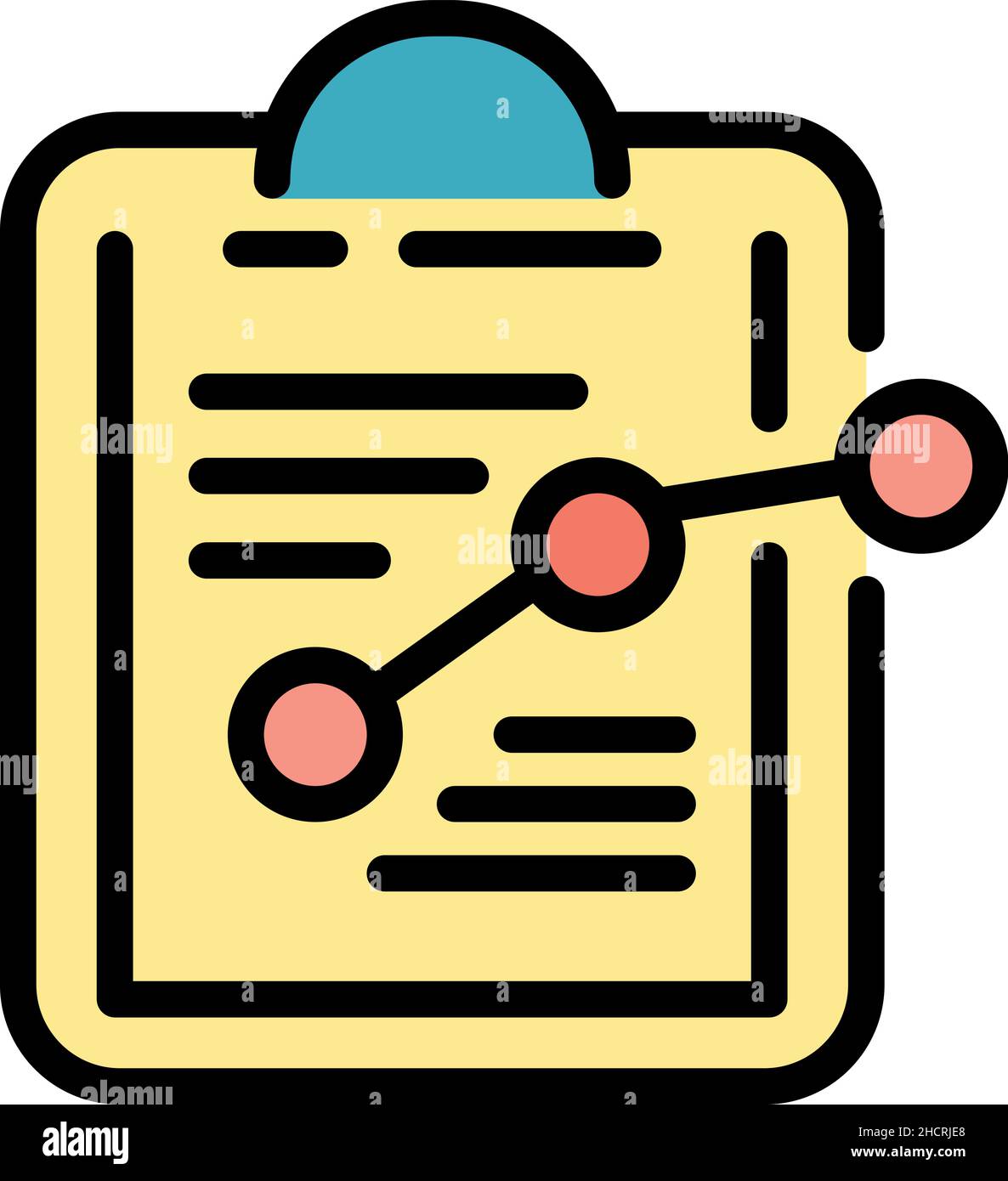 Project chart icon. Outline project chart vector icon color flat ...