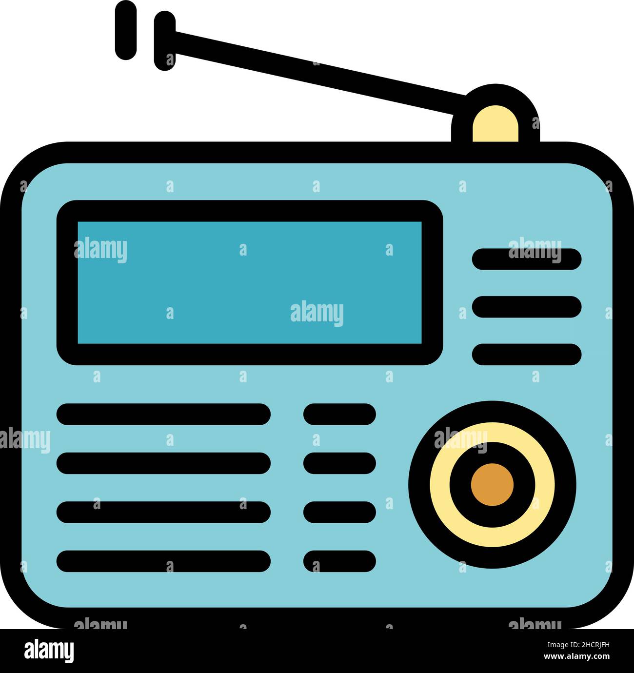 Radio project icon. Outline radio project vector icon color flat isolated  Stock Vector Image & Art - Alamy