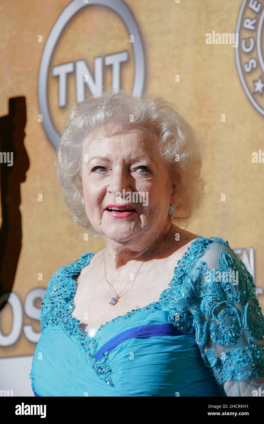 Betty White with the Lifetime Achievement Award at the 16th annual Screen Actors Guild Awards in Los Angeles on January 23, 2010. Francis Specker Stock Photo