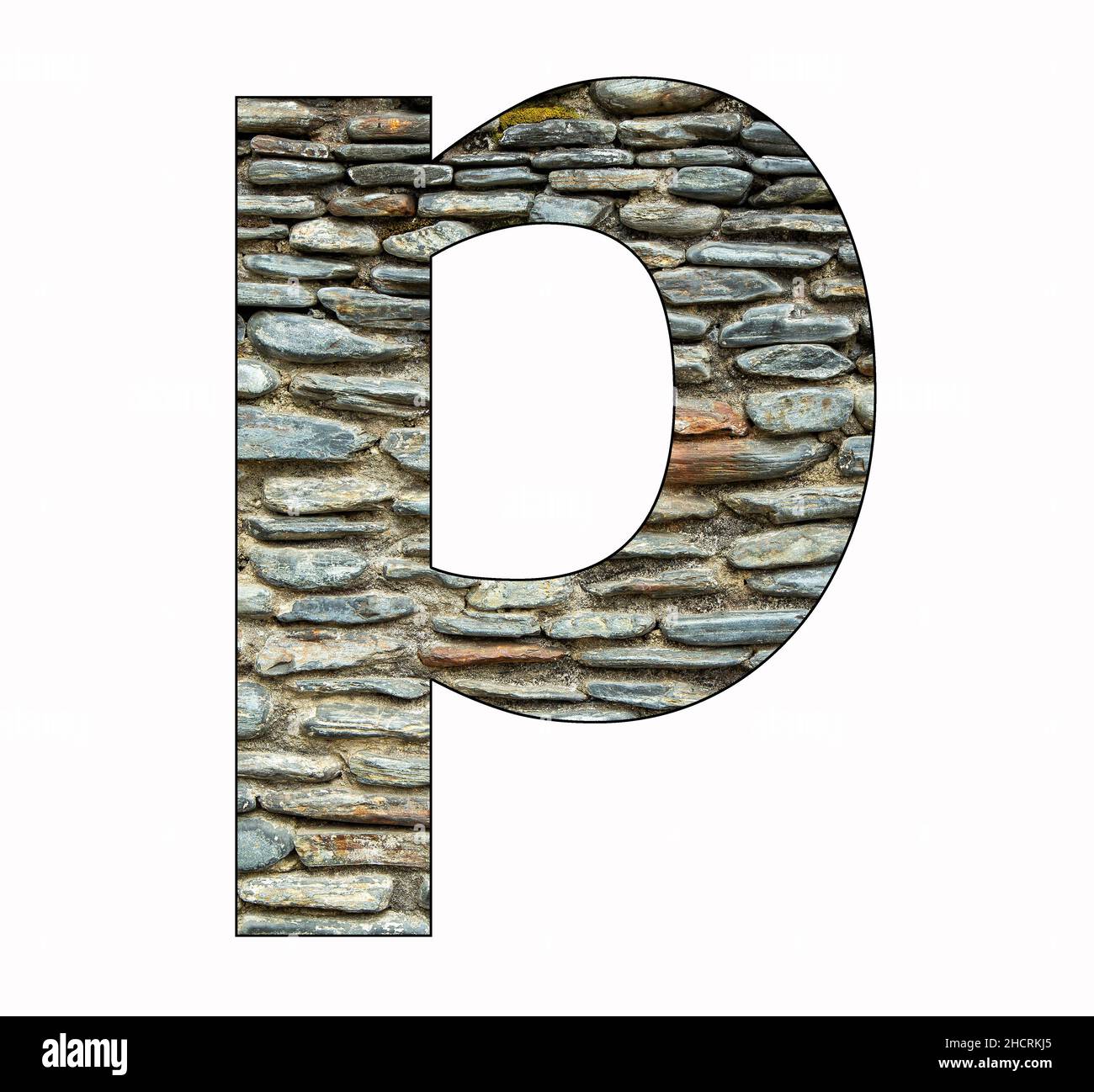 Alphabet letter p Rustic stone background Stock Photo Alamy