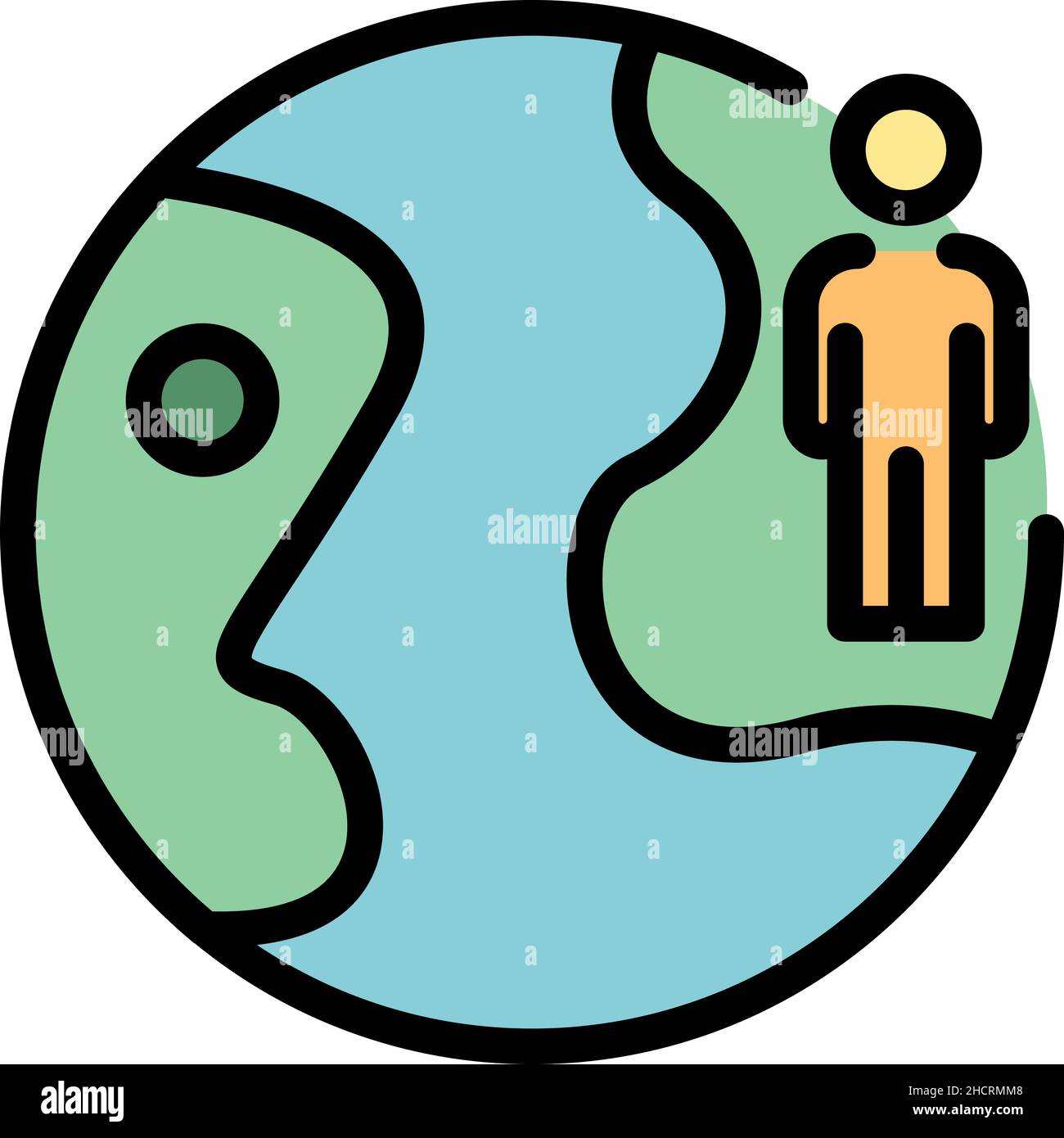 Global market consumer icon. Outline global market consumer vector icon ...
