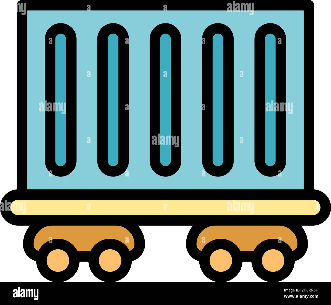 Railcar icon. Outline railcar vector icon color flat isolated Stock Vector Image & Art Alamy