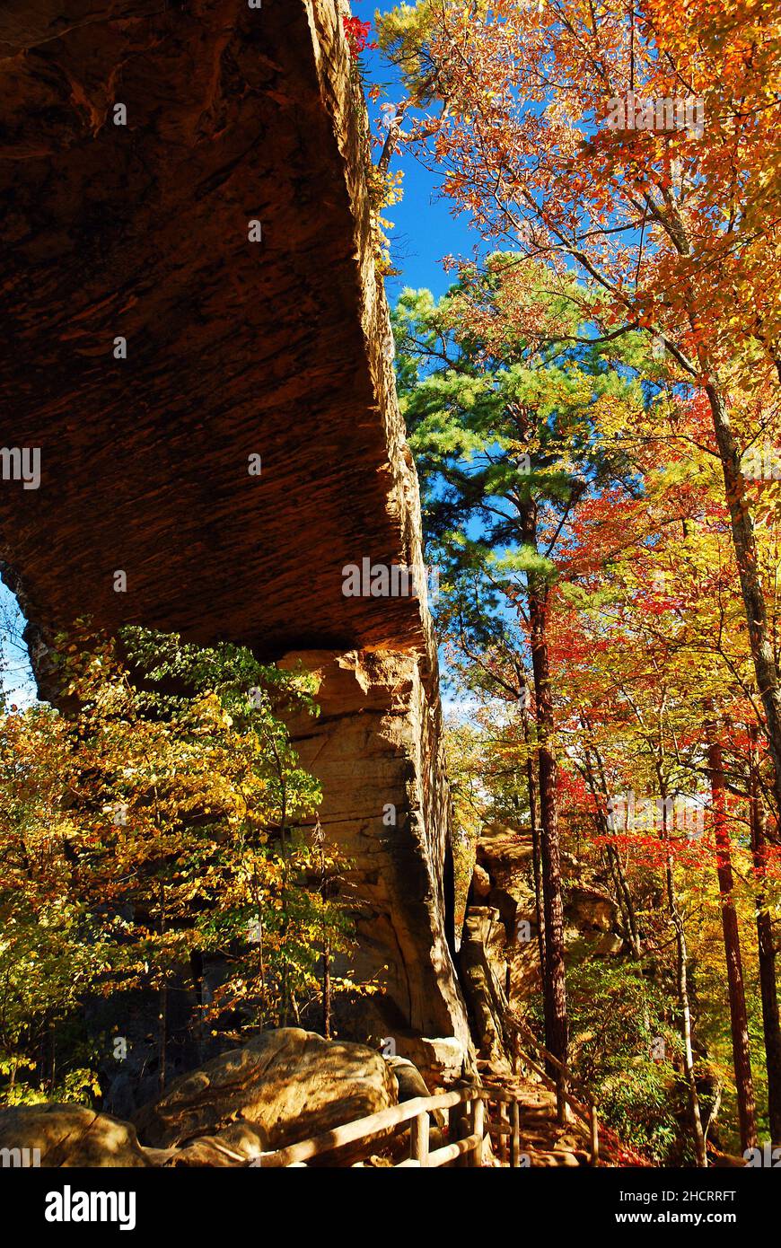 Autumn at Natural Bridges Stock Photo