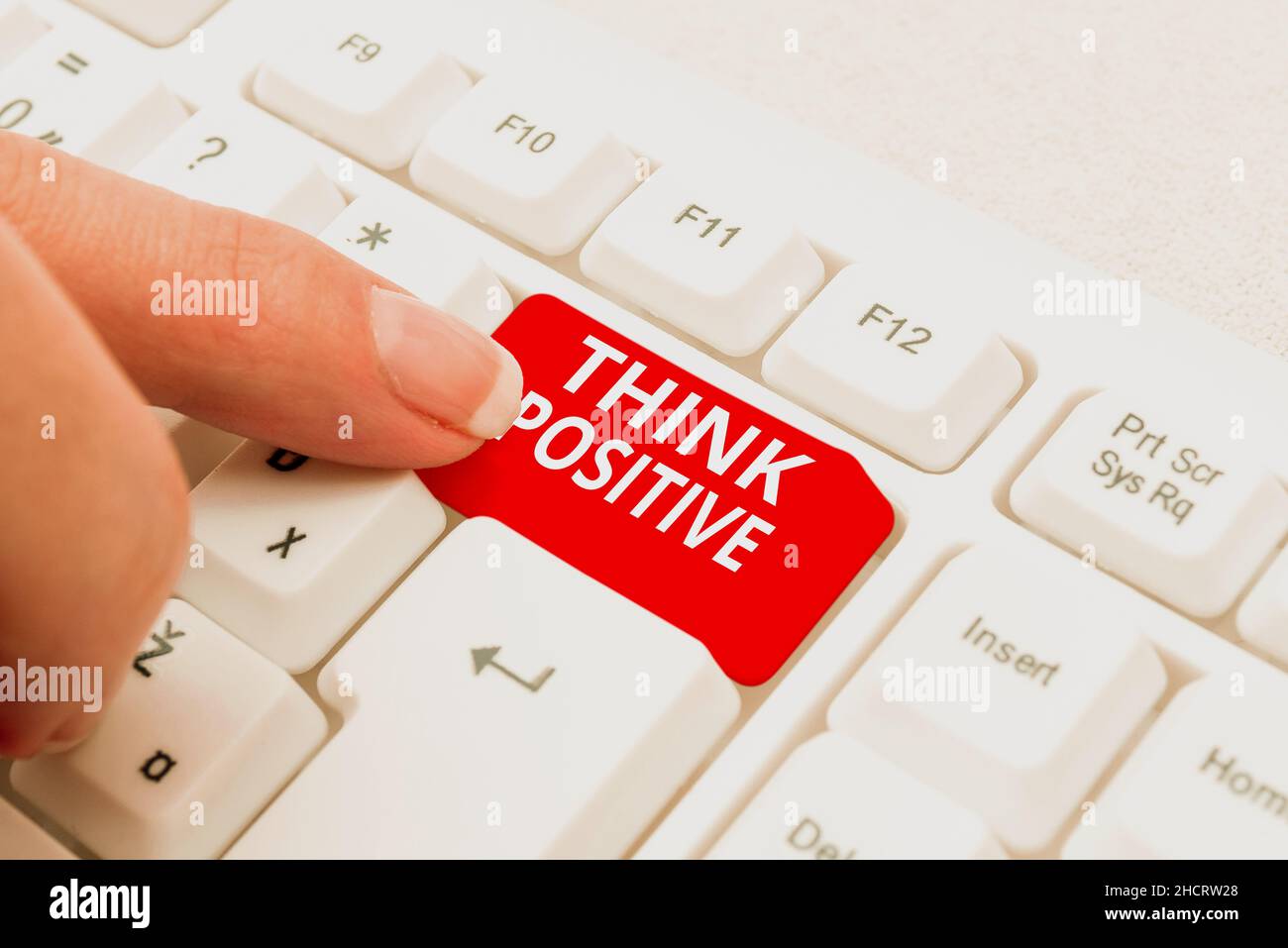 Conceptual display Think Positive. Word Written on creating thoughts ...