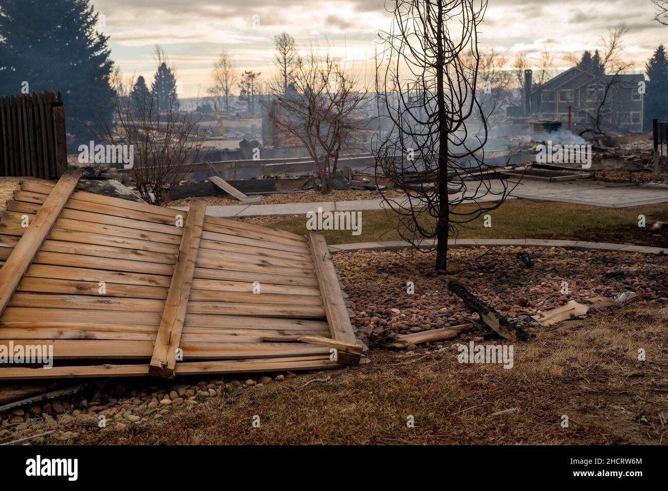 December 31, 202, Louisville, Colorado, USA Aftermath in the