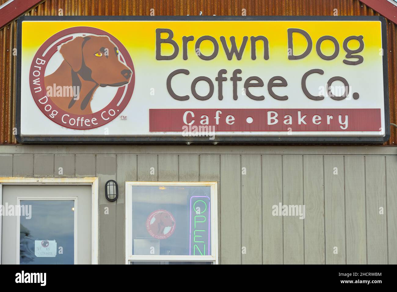 The Brown Dog Coffee Company, Buena Vista CO Stock Photo Alamy