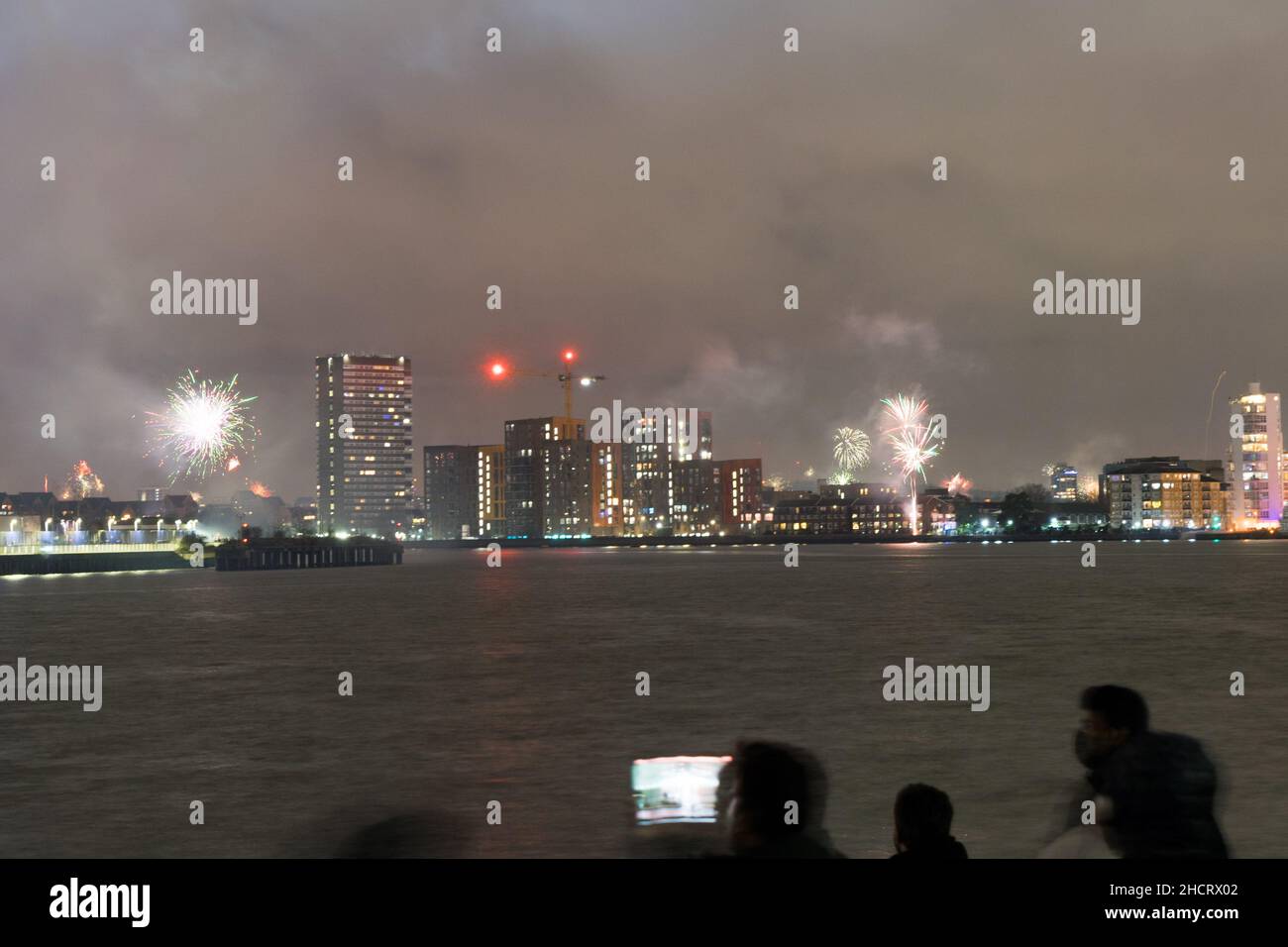 London, UK. 1 January 2022. London New Year's Eve fireworks display