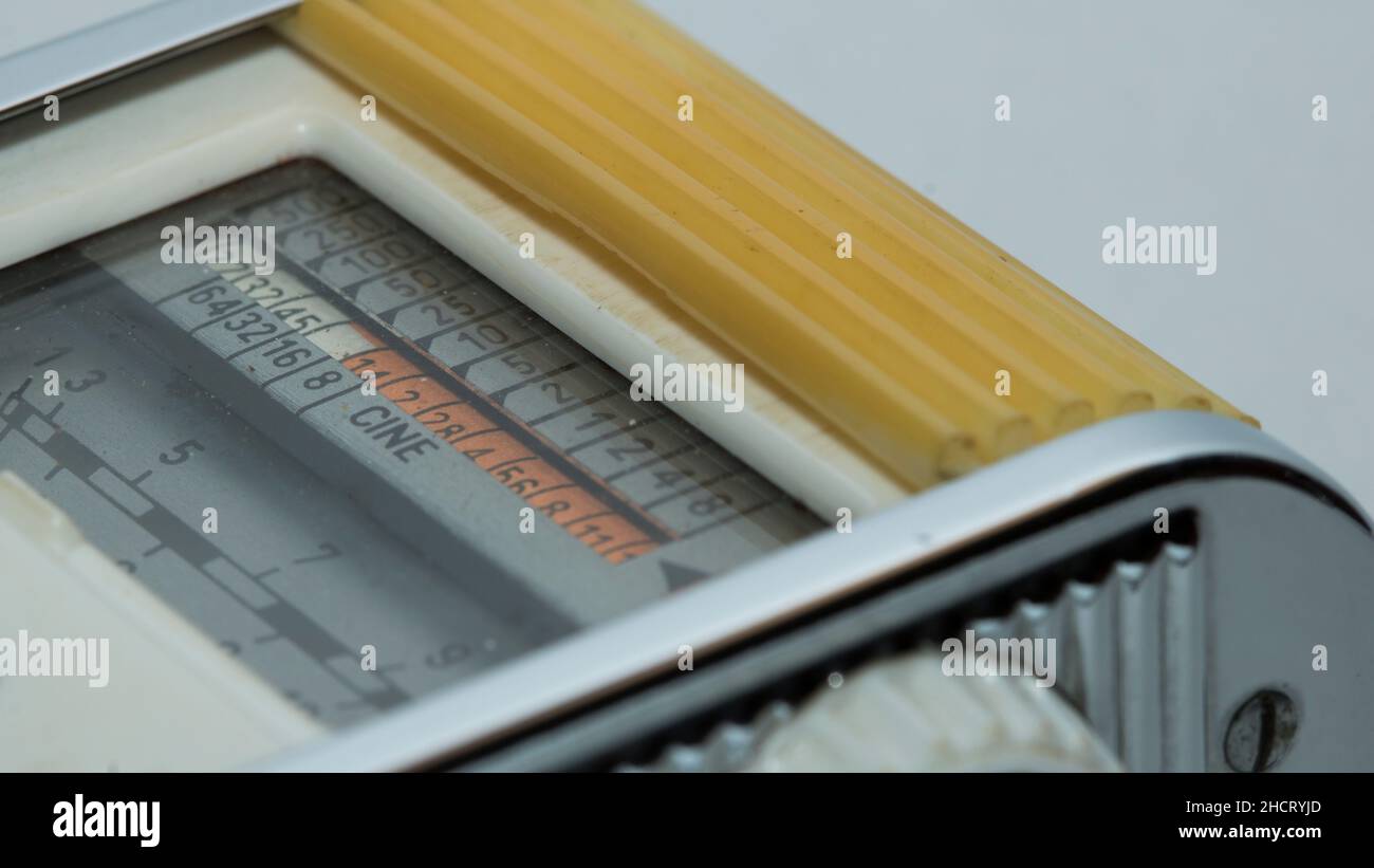 vintage photographic light meter used to measure light intensity Stock